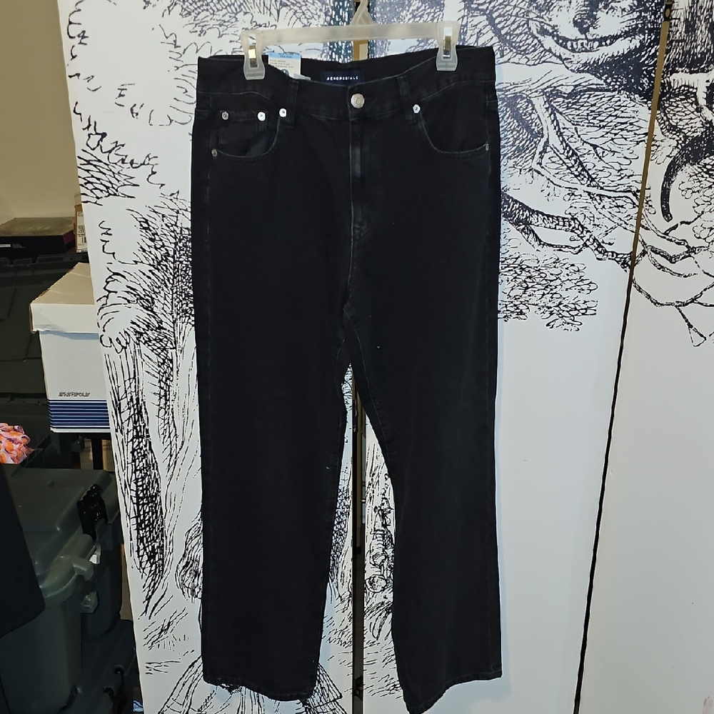 Aeropostale Black Classic Straight Leg Denim